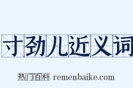 寸劲儿近义词是什么意思的图片